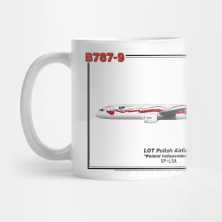 Boeing B787-9 - LOT Polish Airlines "Poland Independence" (Art Print) Mug